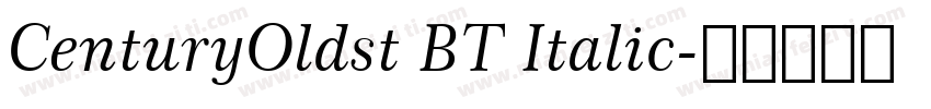 CenturyOldst BT Italic字体转换